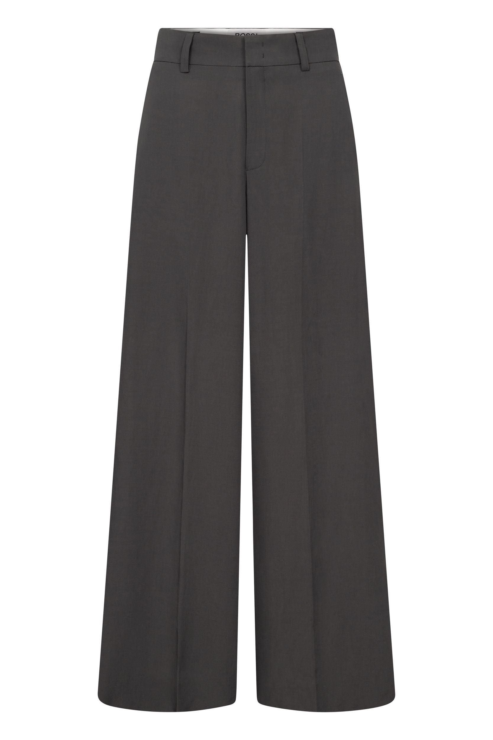 Hose Wide Leg aus Viskose-, Leinenmix