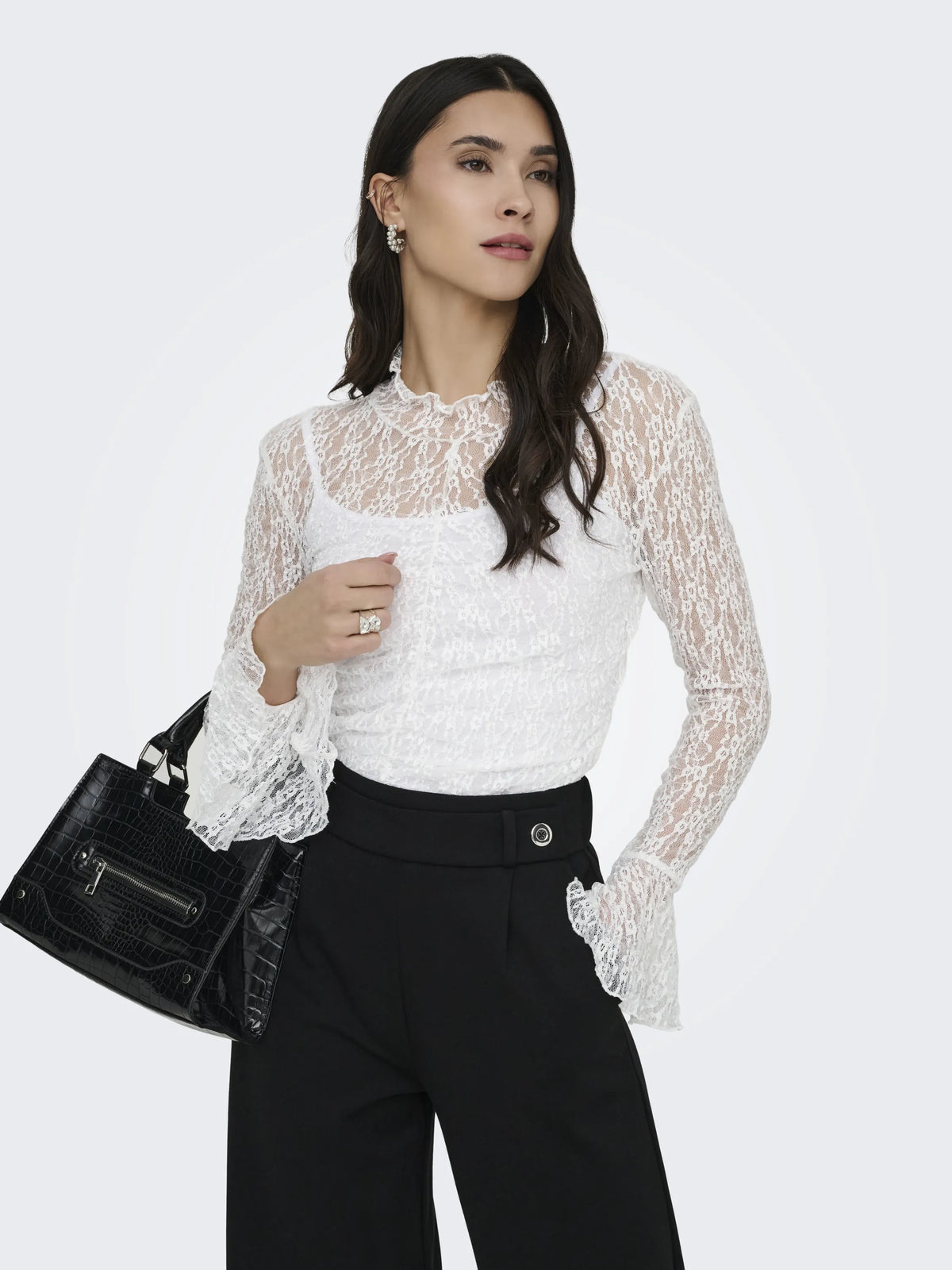 Bluse aus Spitze