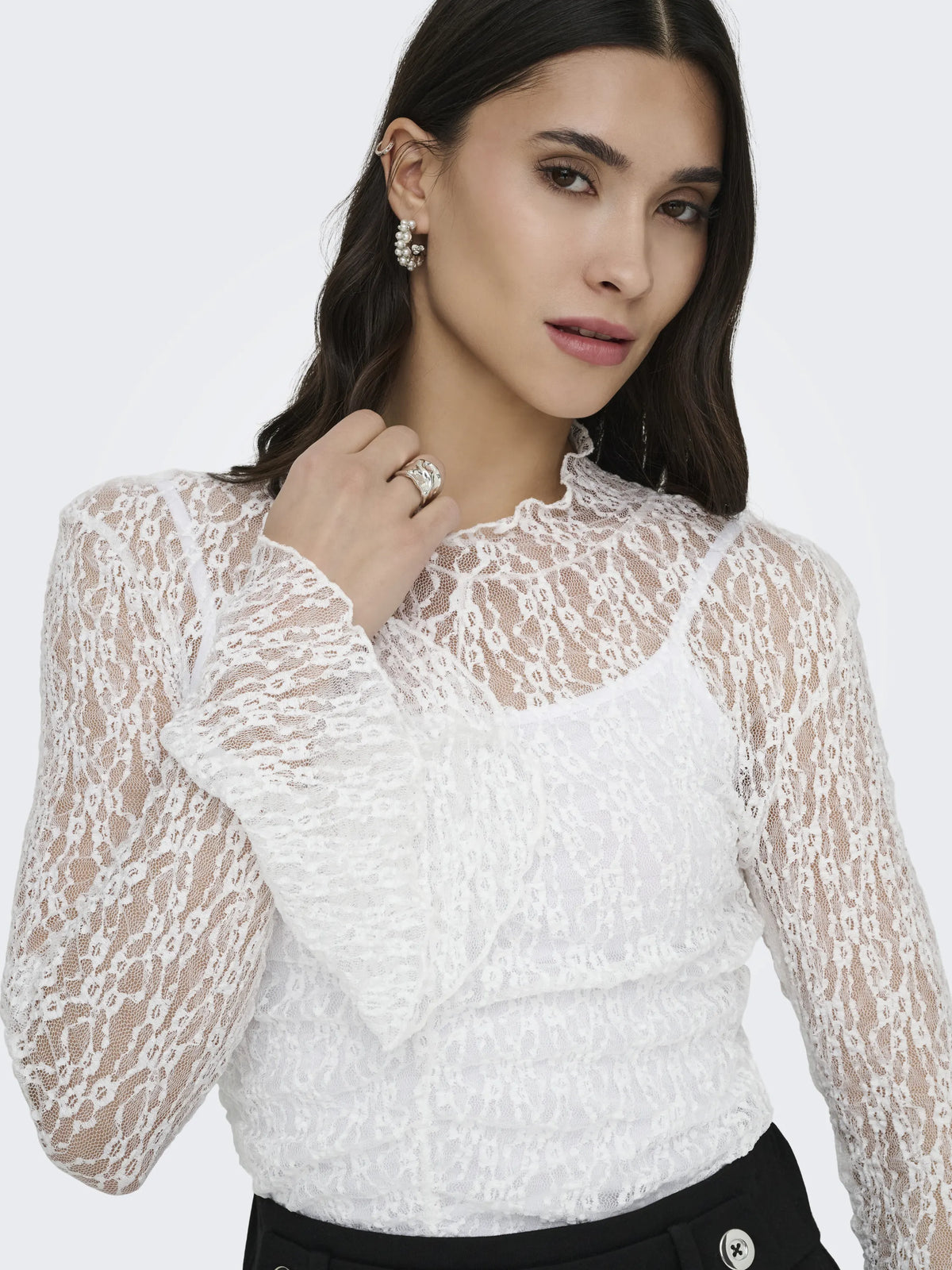 Bluse aus Spitze