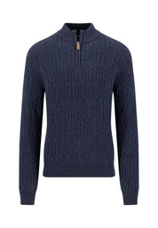 Zopfstrickpullover aus Wollmix