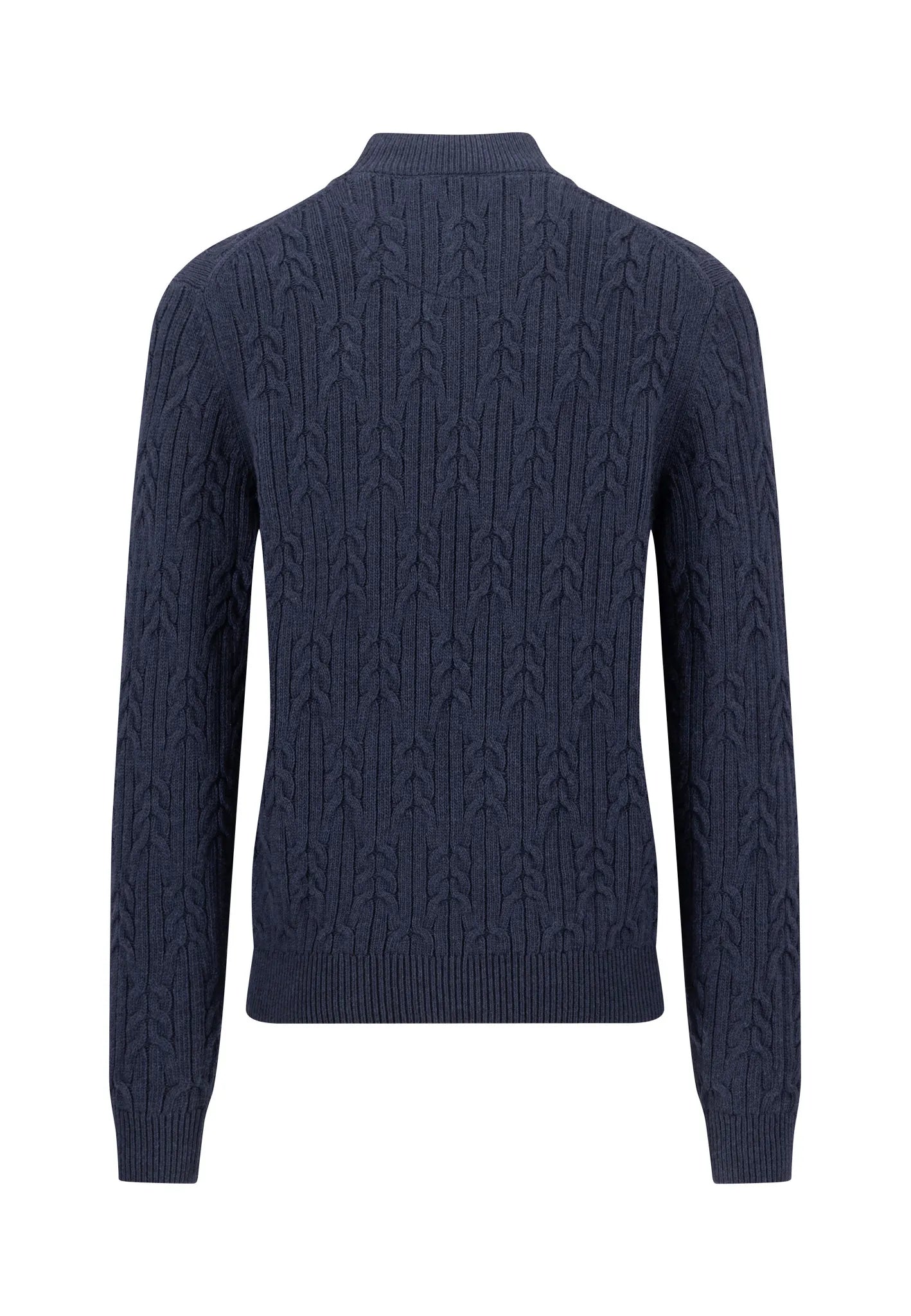 Zopfstrickpullover aus Wollmix
