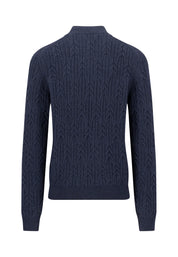 Zopfstrickpullover aus Wollmix