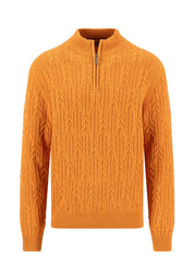 Zopfstrickpullover aus Wollmix