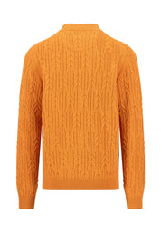 Zopfstrickpullover aus Wollmix