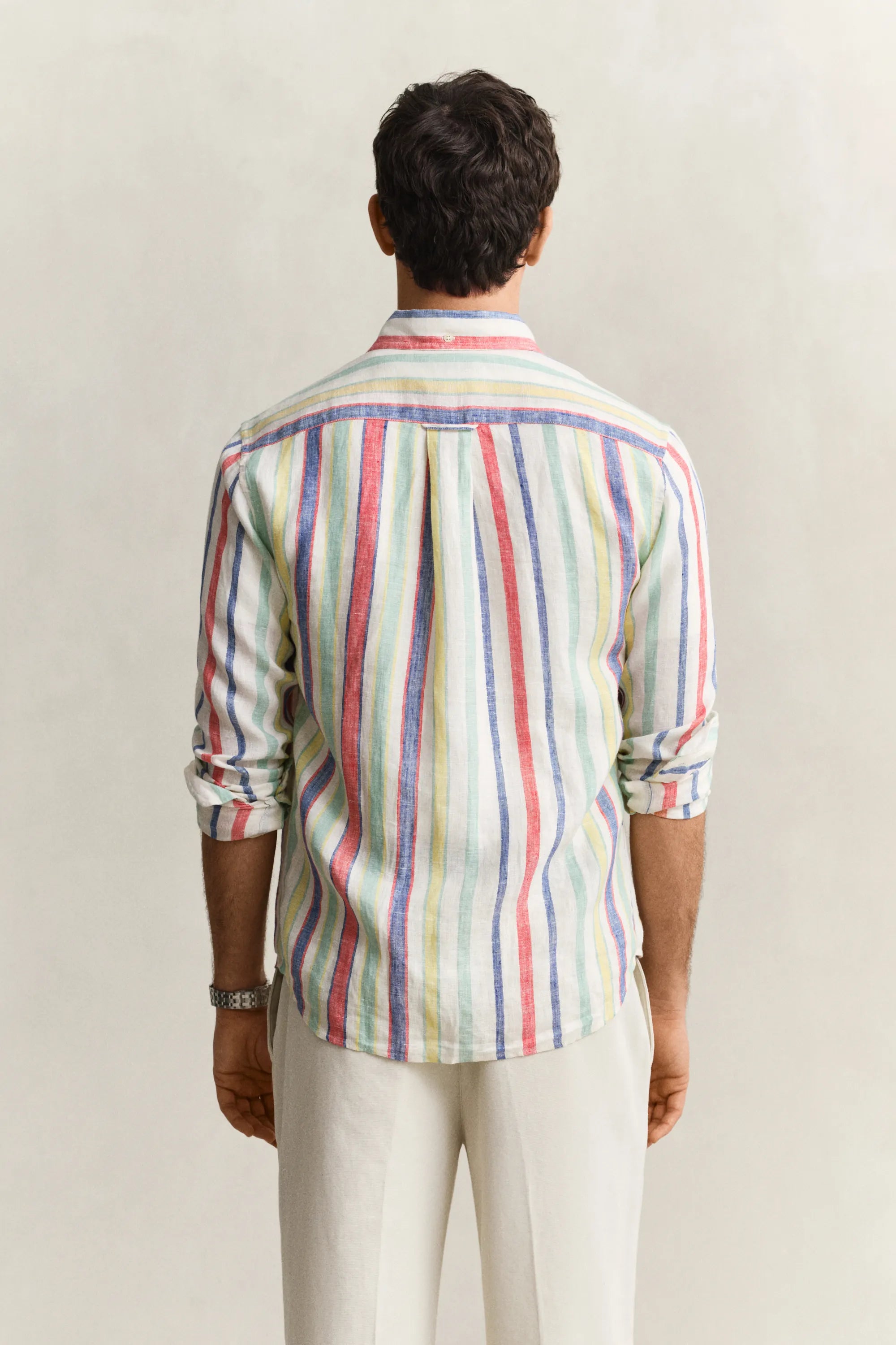 Leinenhemd gestreift Regular Fit