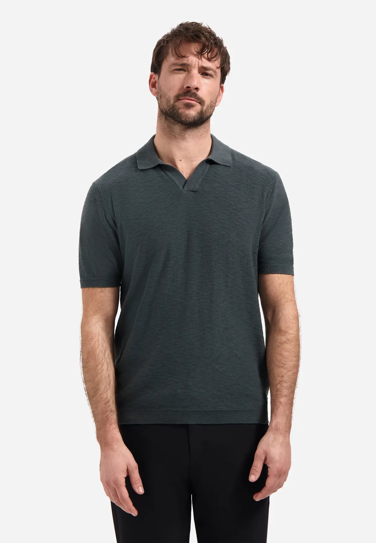 Strick-Poloshirt aus Baumwolle