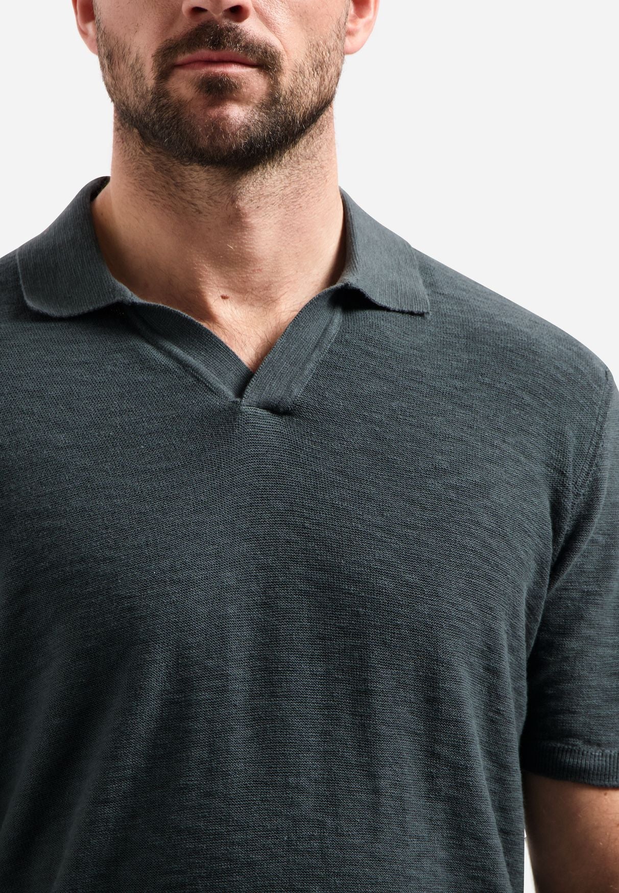 Strick-Poloshirt aus Baumwolle