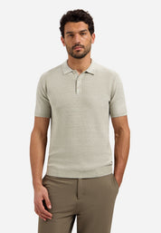 Strickpoloshirt aus Baumwolle