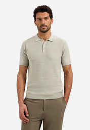 Strickpoloshirt aus Baumwolle