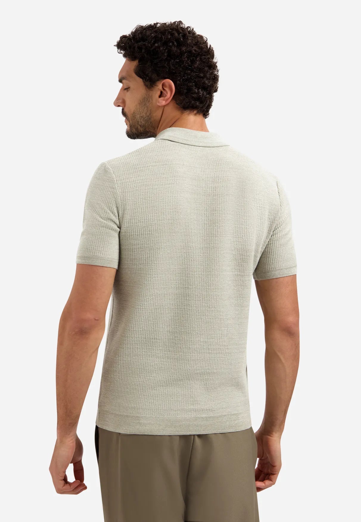 Strickpoloshirt aus Baumwolle