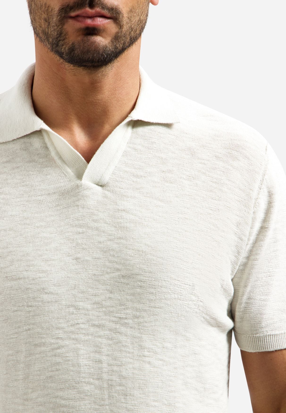 Strick-Poloshirt aus Baumwolle