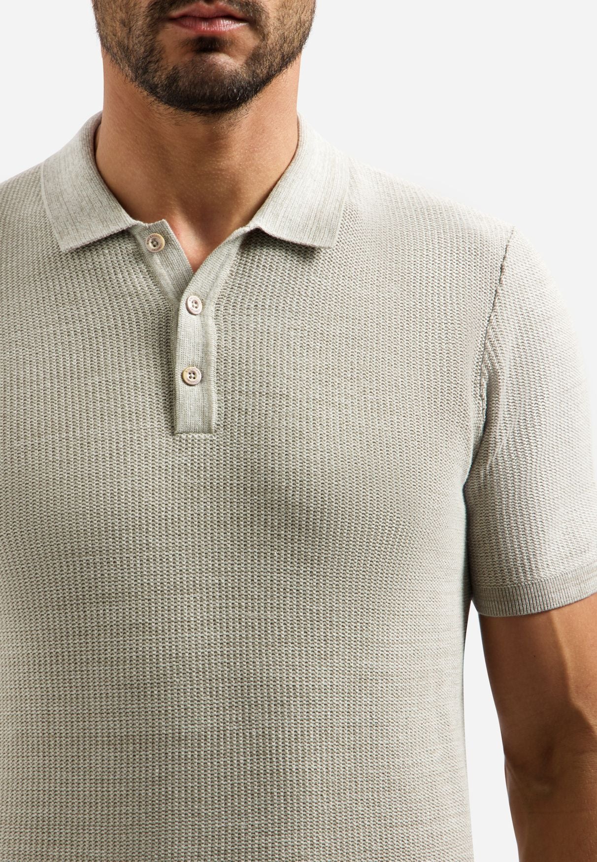 Strickpoloshirt aus Baumwolle