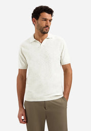 Strick-Poloshirt aus Baumwolle