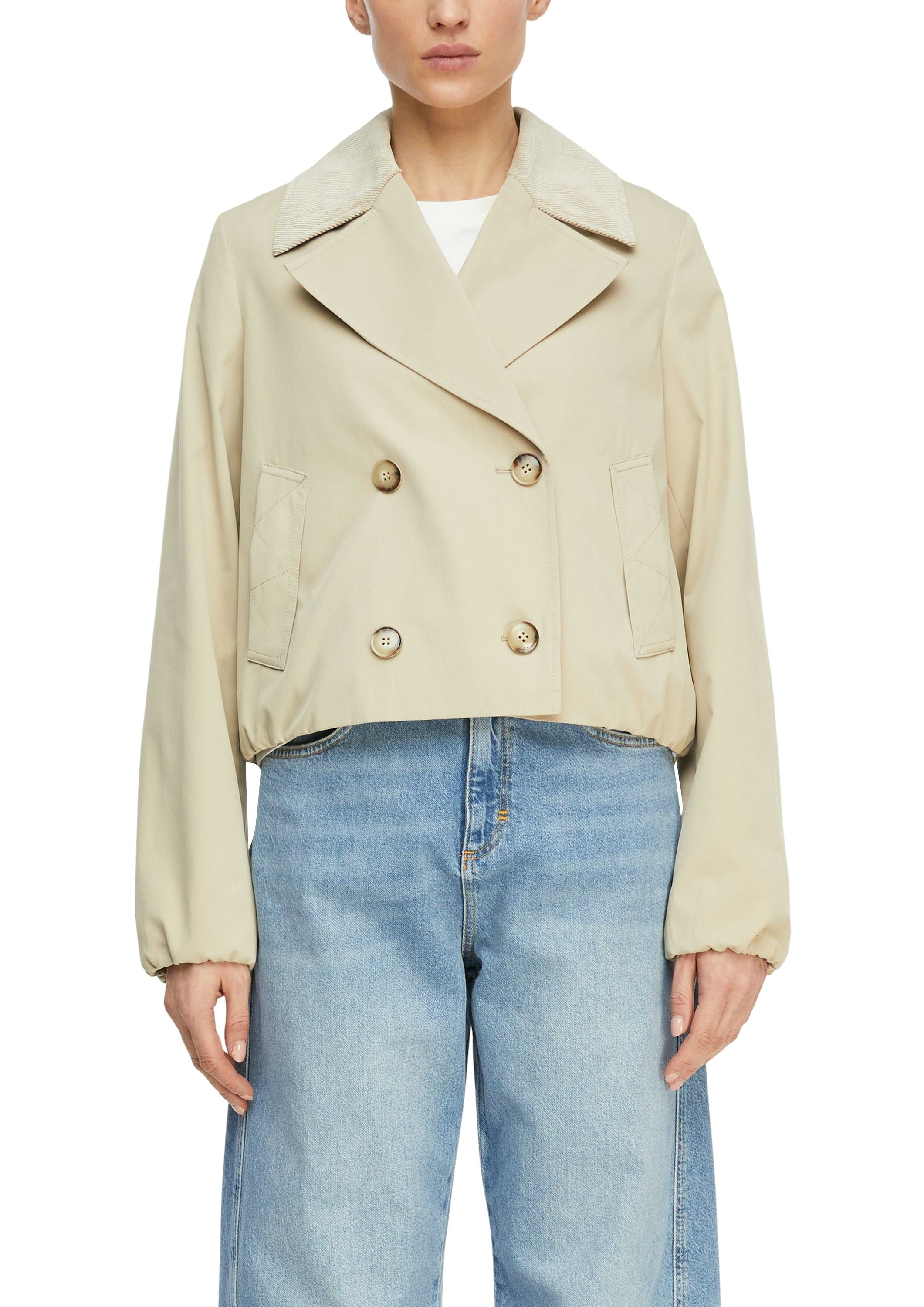 Tench-Jacke mit Kordkragen