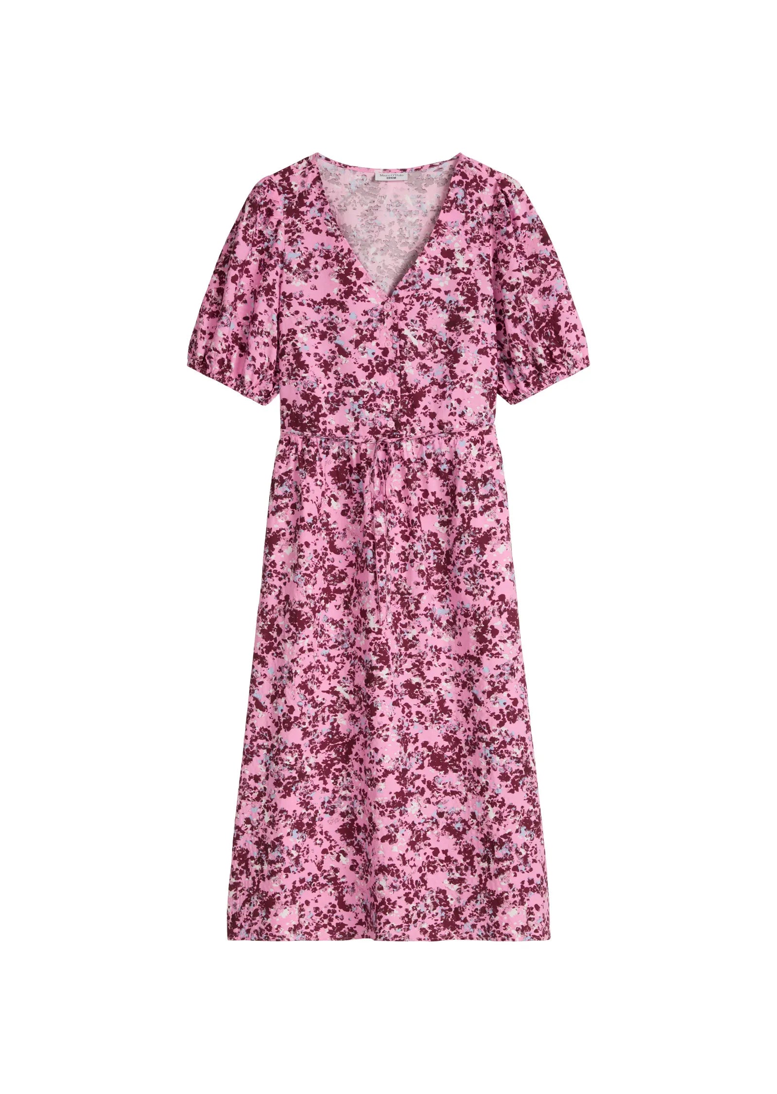 Freizeitkleid Midi mit V-Ausschnitt
