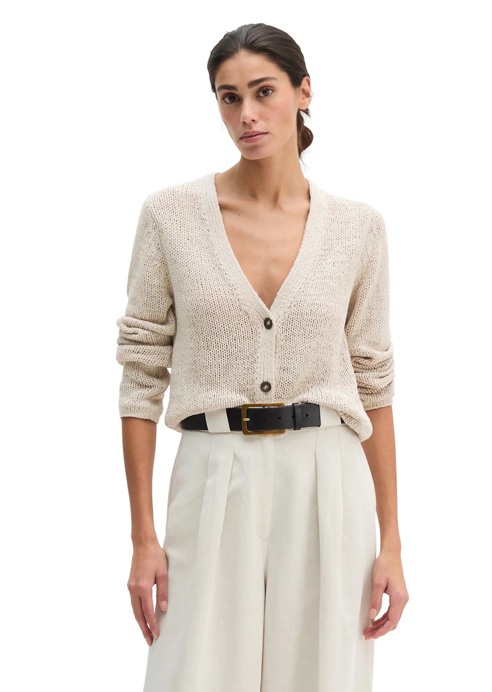 Strickcardigan aus Baumwollmix