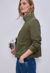Baumwolljacke mit Stehkragen