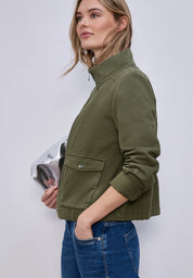 Baumwolljacke mit Stehkragen