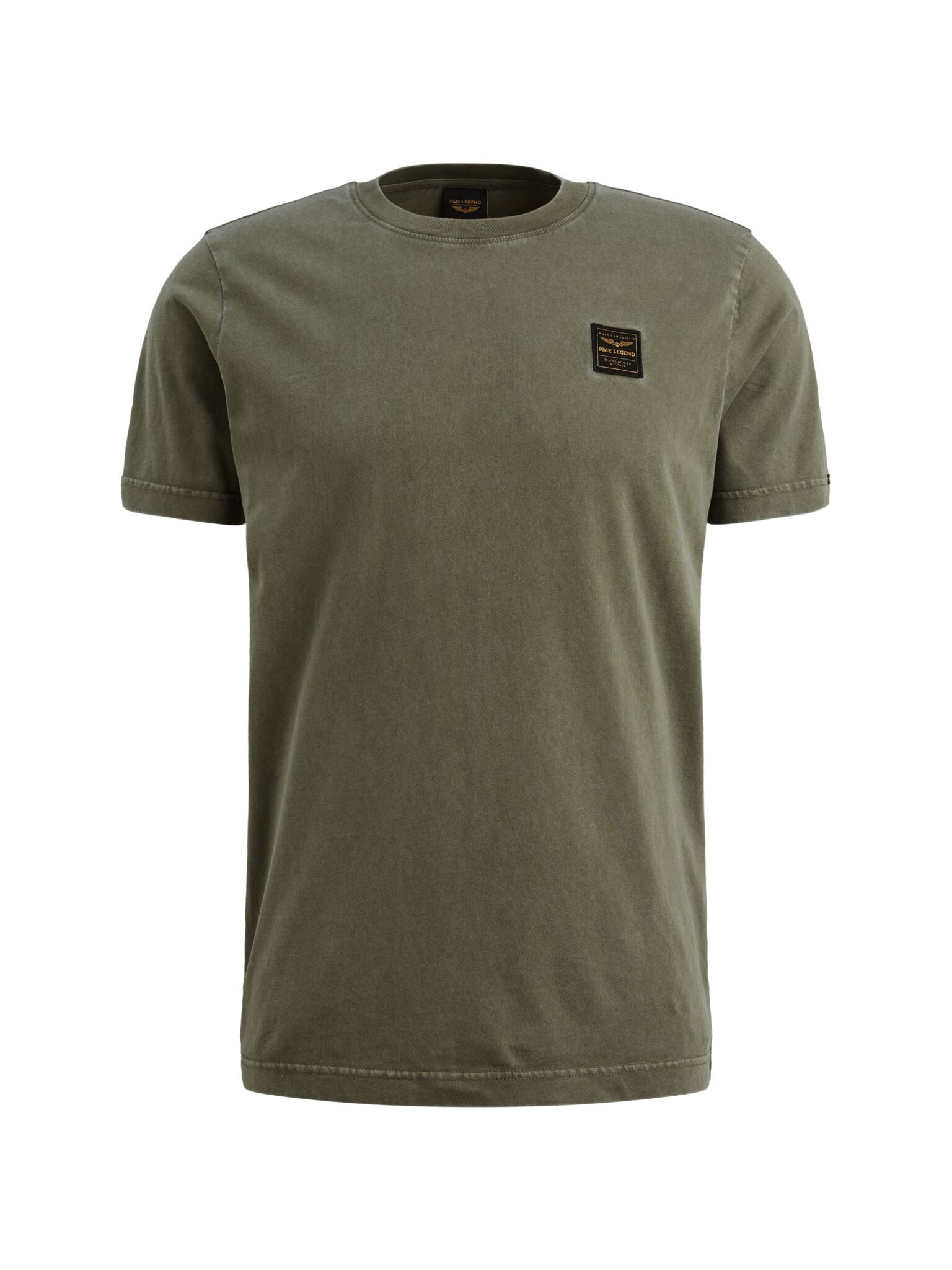 Short sleeve r-neck special washed, Ivy Green