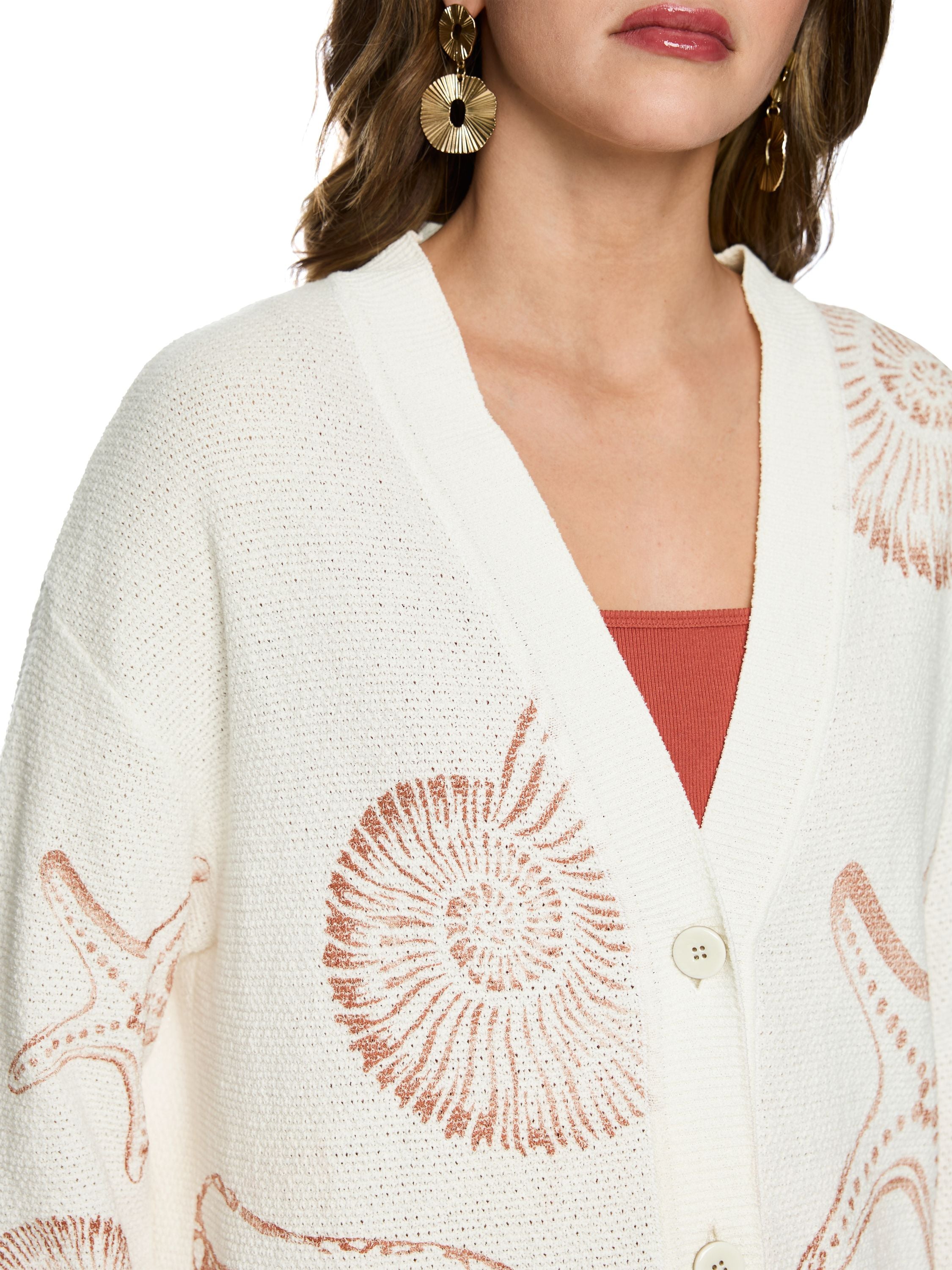 Strick-Cardigan aus Baumwollmix