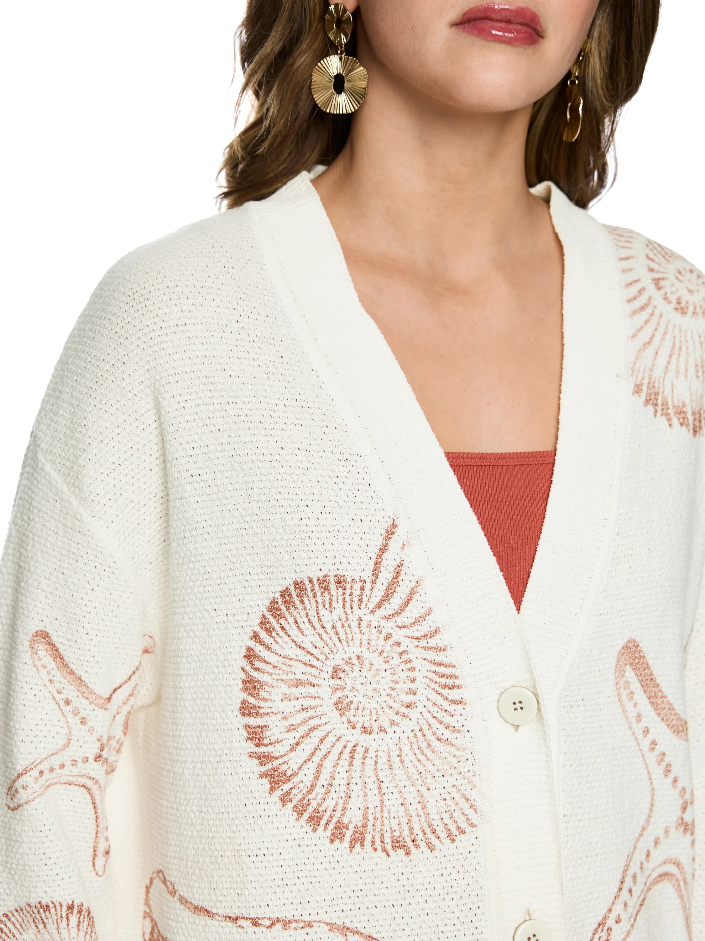 Strick-Cardigan aus Baumwollmix