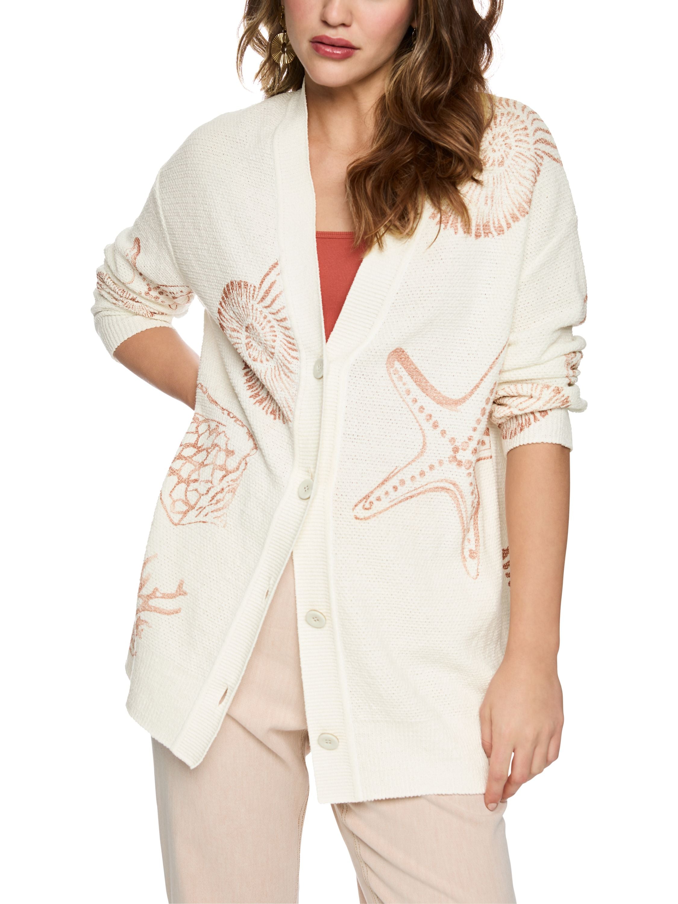 Strick-Cardigan aus Baumwollmix