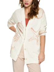 Strick-Cardigan aus Baumwollmix