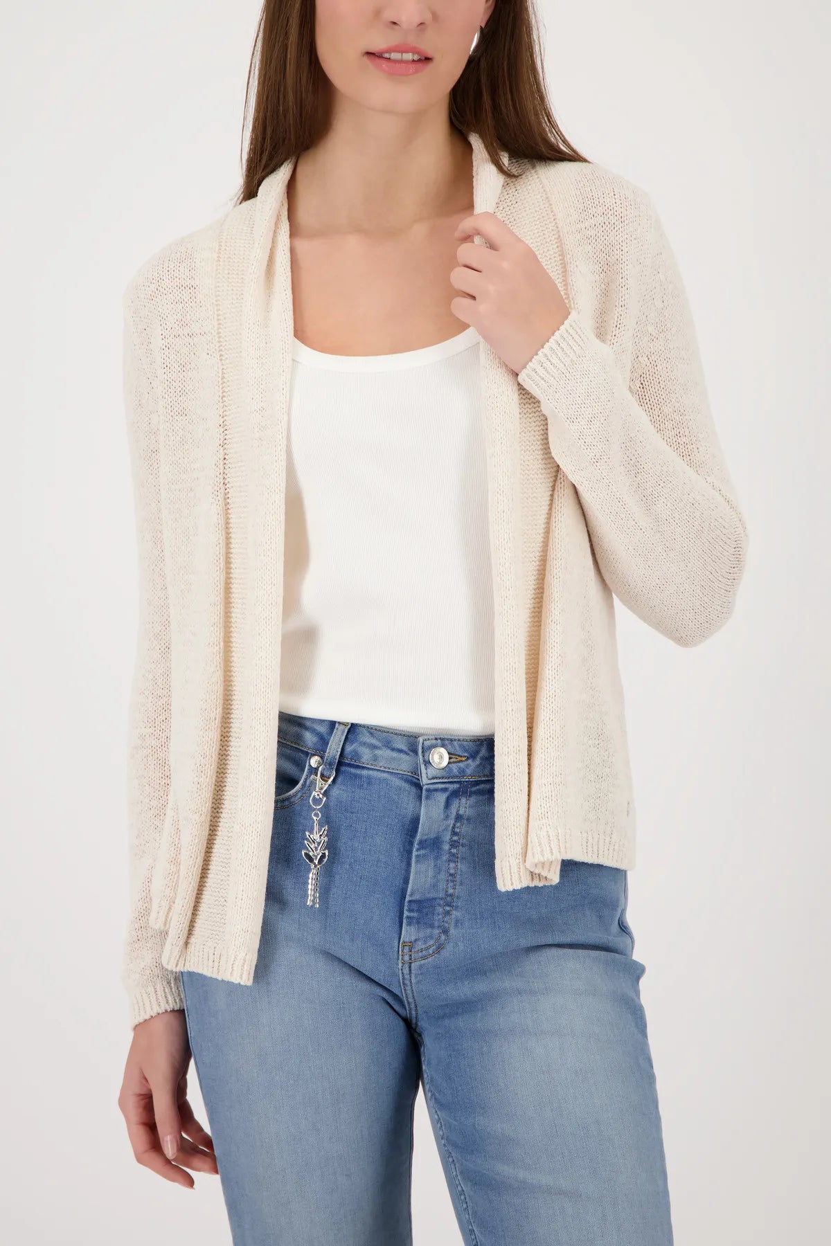 Strickjacke mit Schalkragen