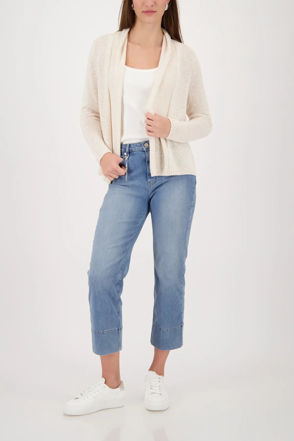 Strickjacke mit Schalkragen