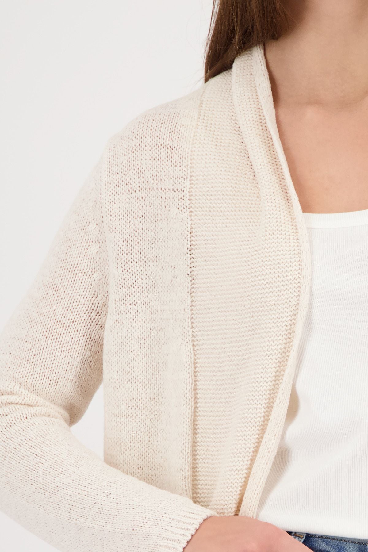 Strickjacke mit Schalkragen
