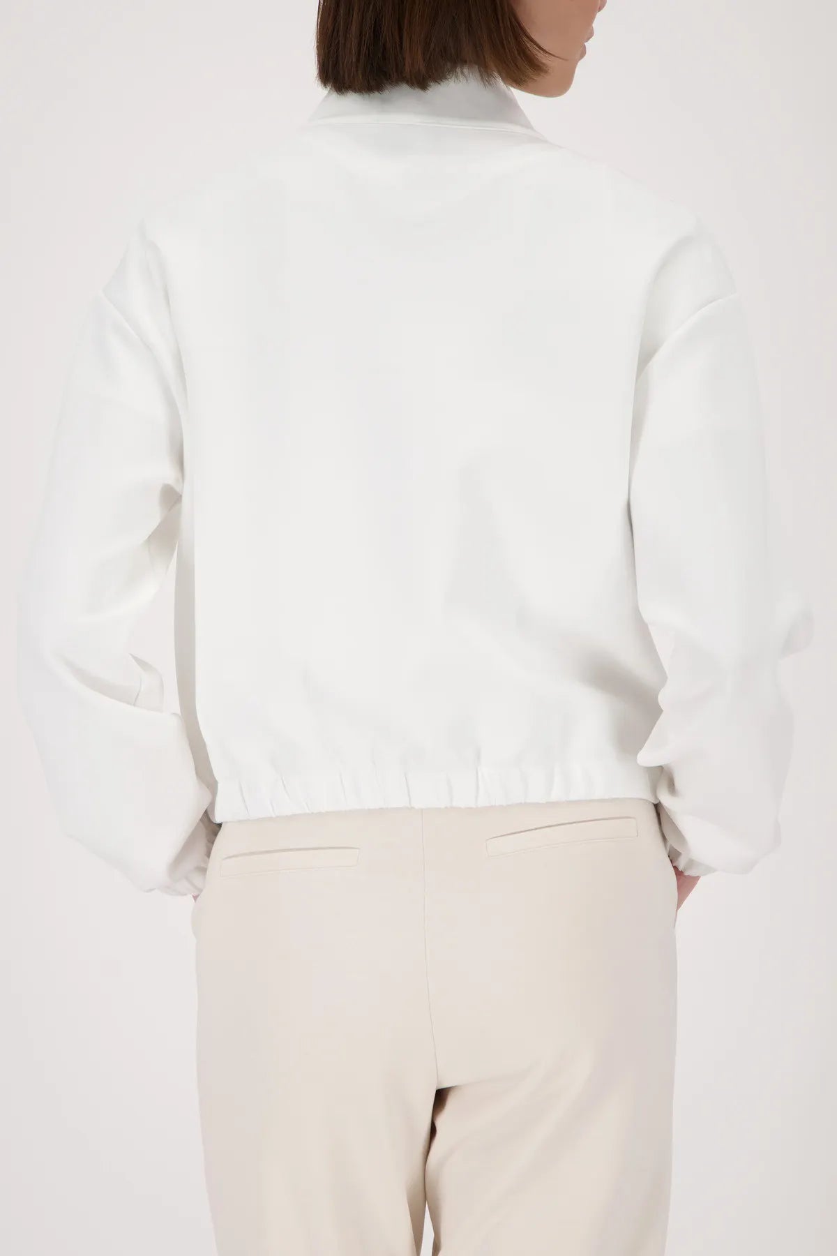 Sweatshirtjacke mit Stehkragen