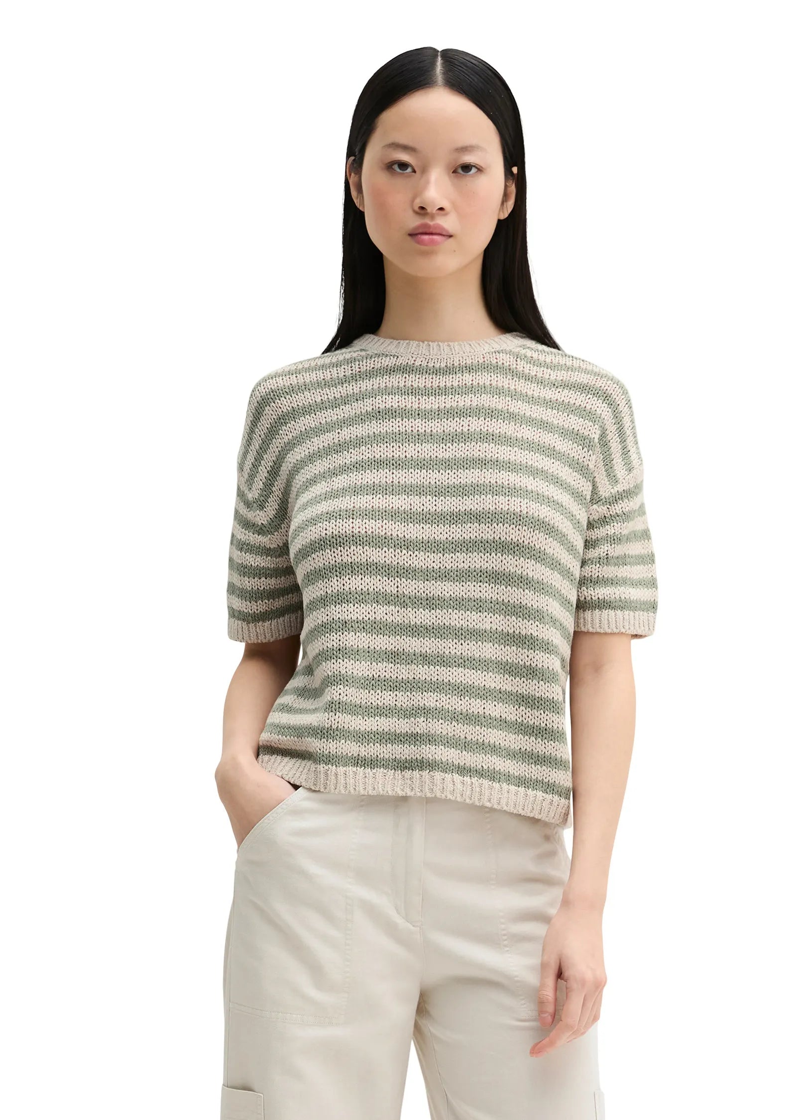 Strickpullover aus Baumwollmix