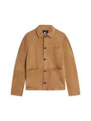 Lederjacke mit aufliegendem Kragen