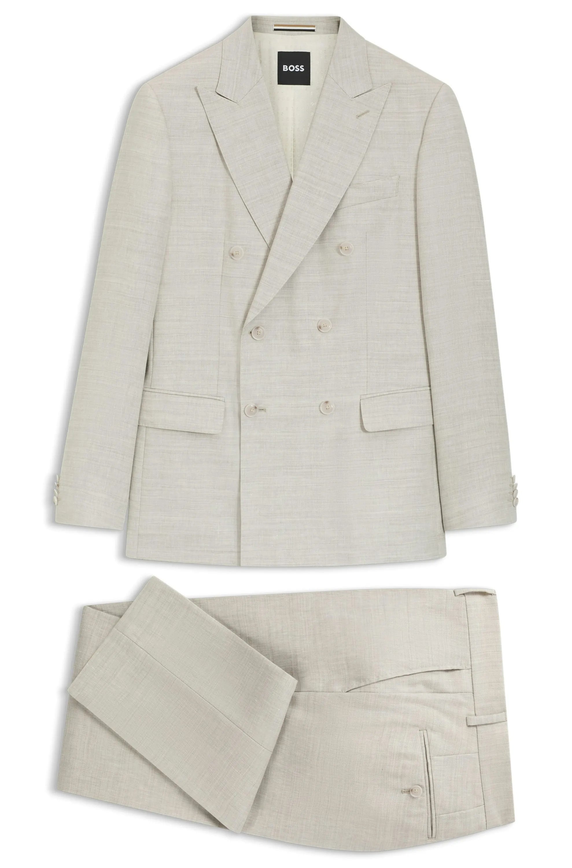 Anzug Slim Fit aus Leinenmix