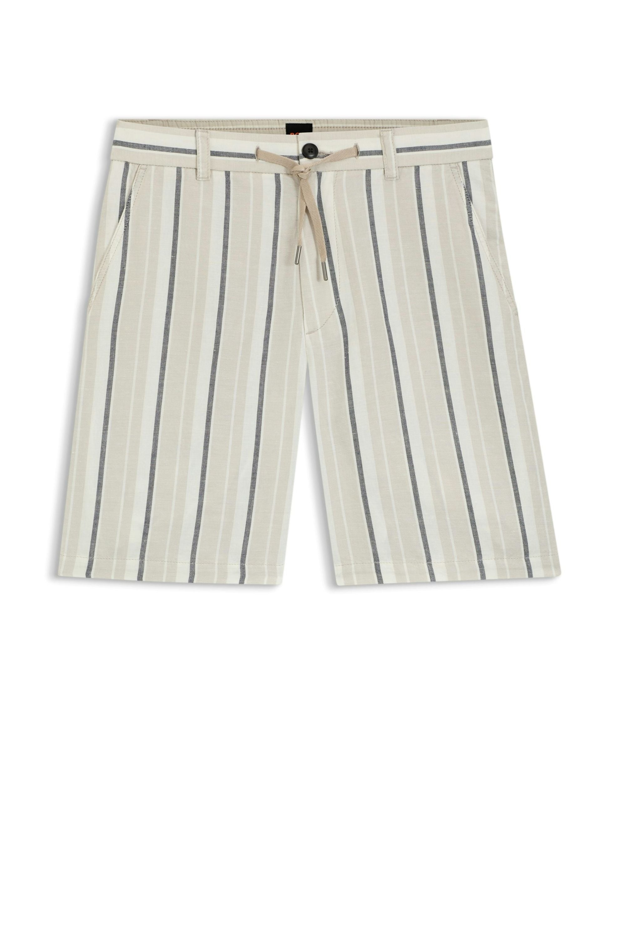 Chino-Shorts aus Leinenmix