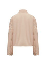 Blouson-Jacke mit Lochstick-Detail