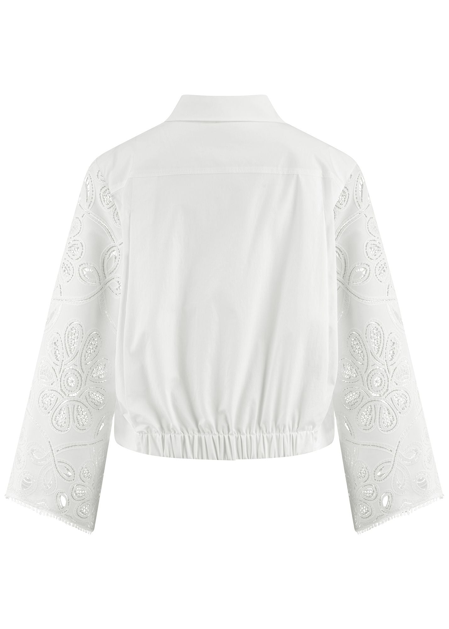 Baumwollbluse mit Spitze