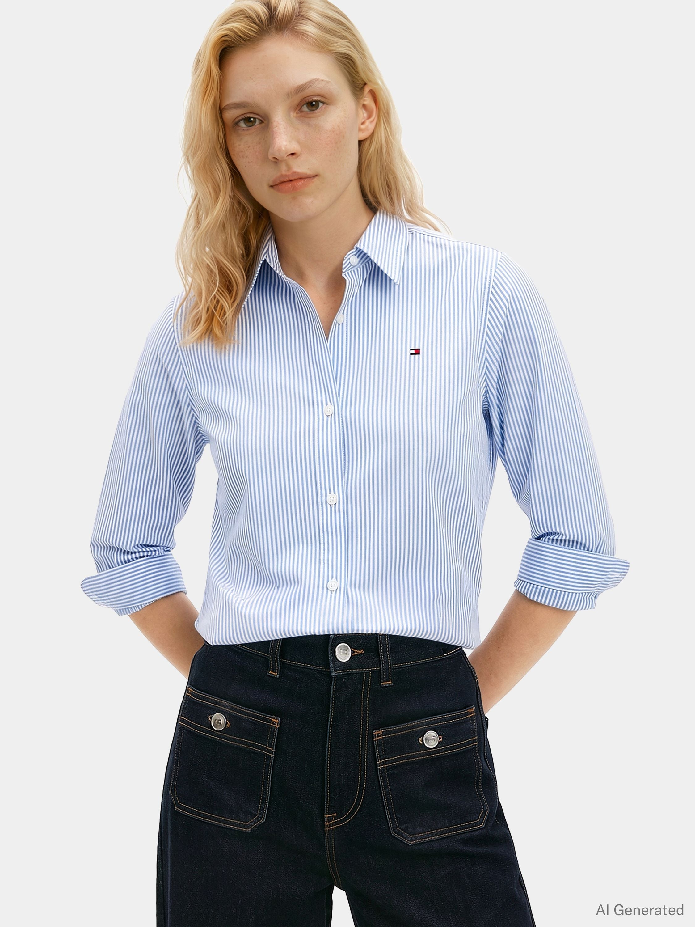 Bluse gestreift aus Baumwolle