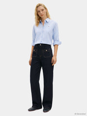 Bluse gestreift aus Baumwolle