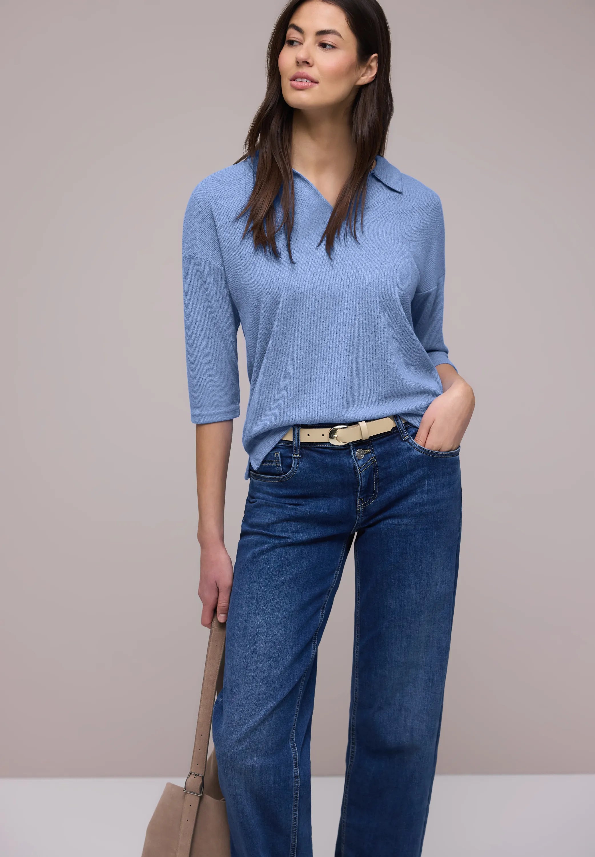 Langarmshirt aus Viskose
