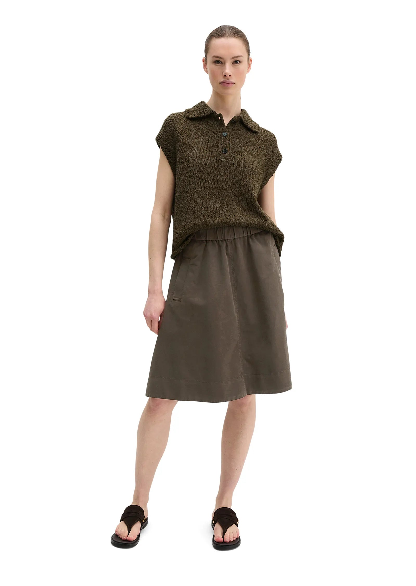 Leinenrock Midi Loose Fit