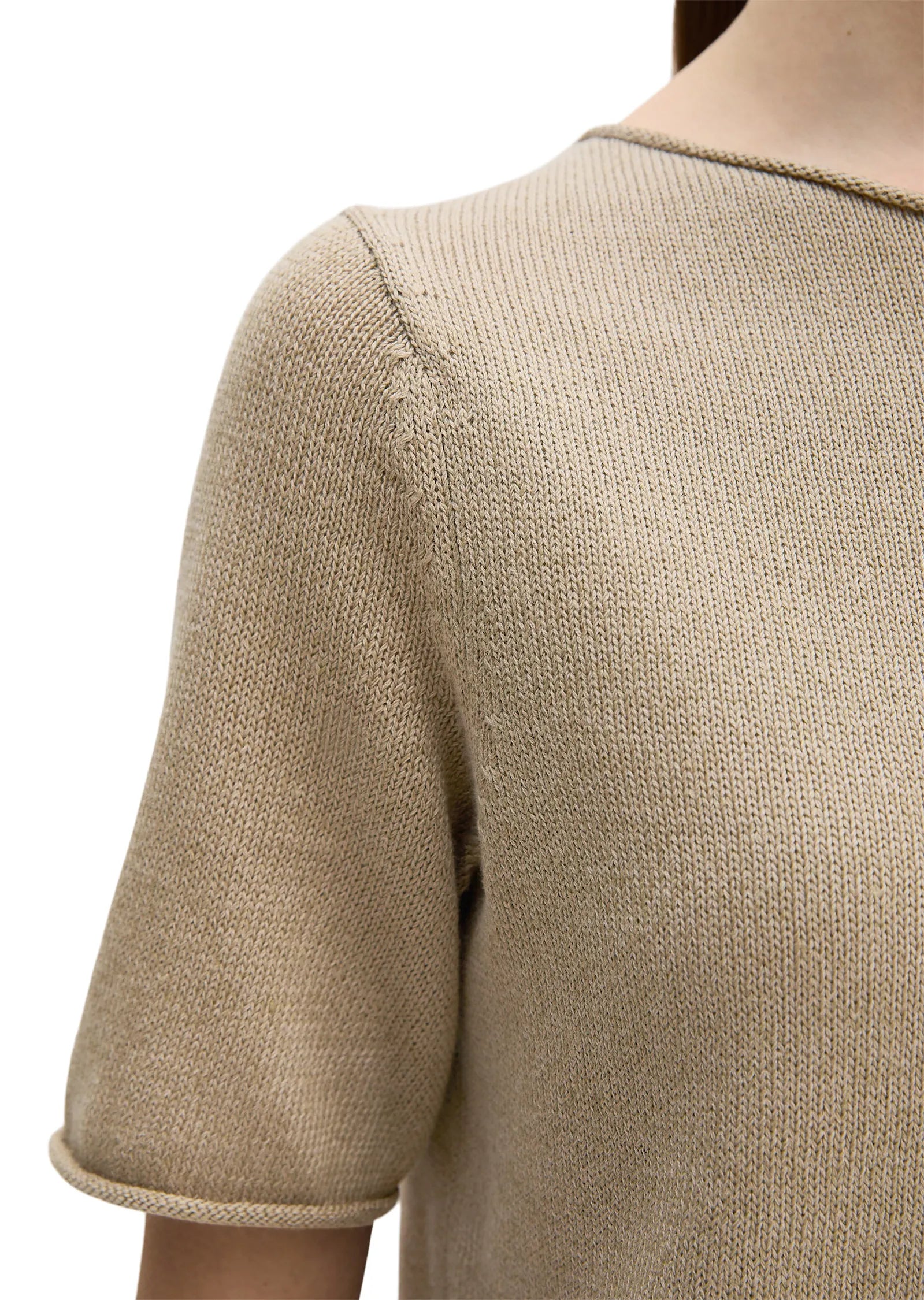 Strickpullover aus Leinenmix