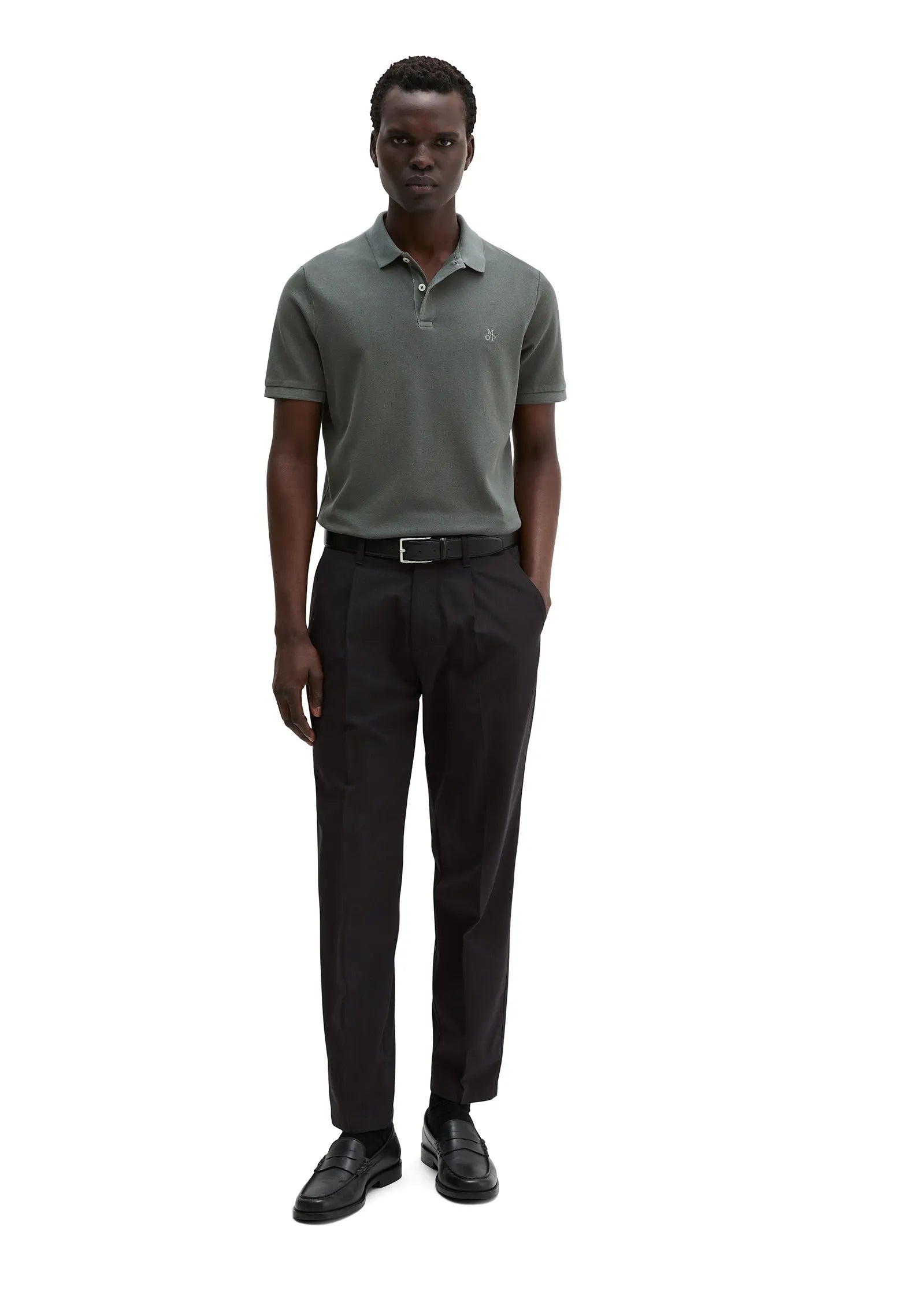 Poloshirt Piqué shaped  garment-dyed