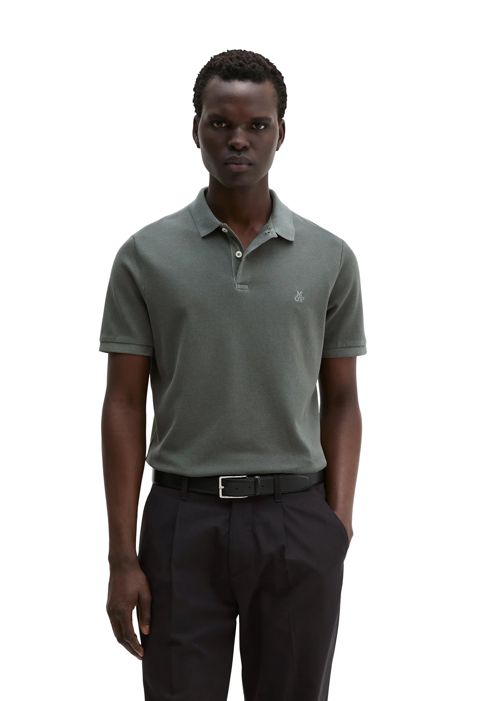 Poloshirt Piqué shaped  garment-dyed