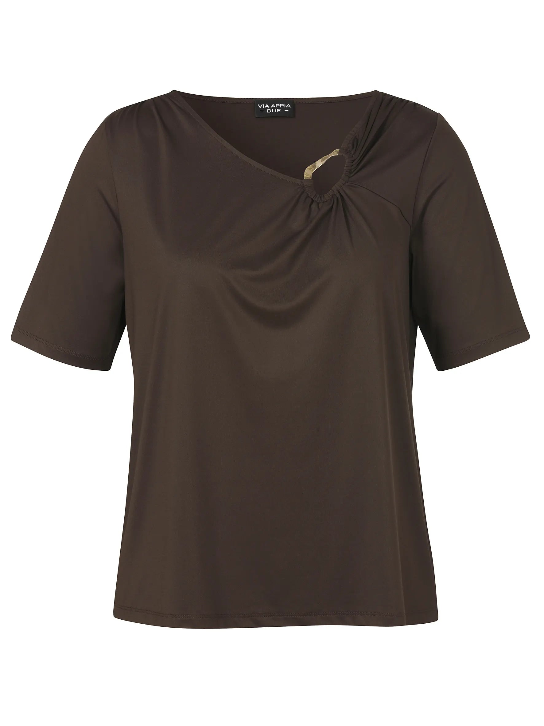 T-Shirt mit Kragen-Detail