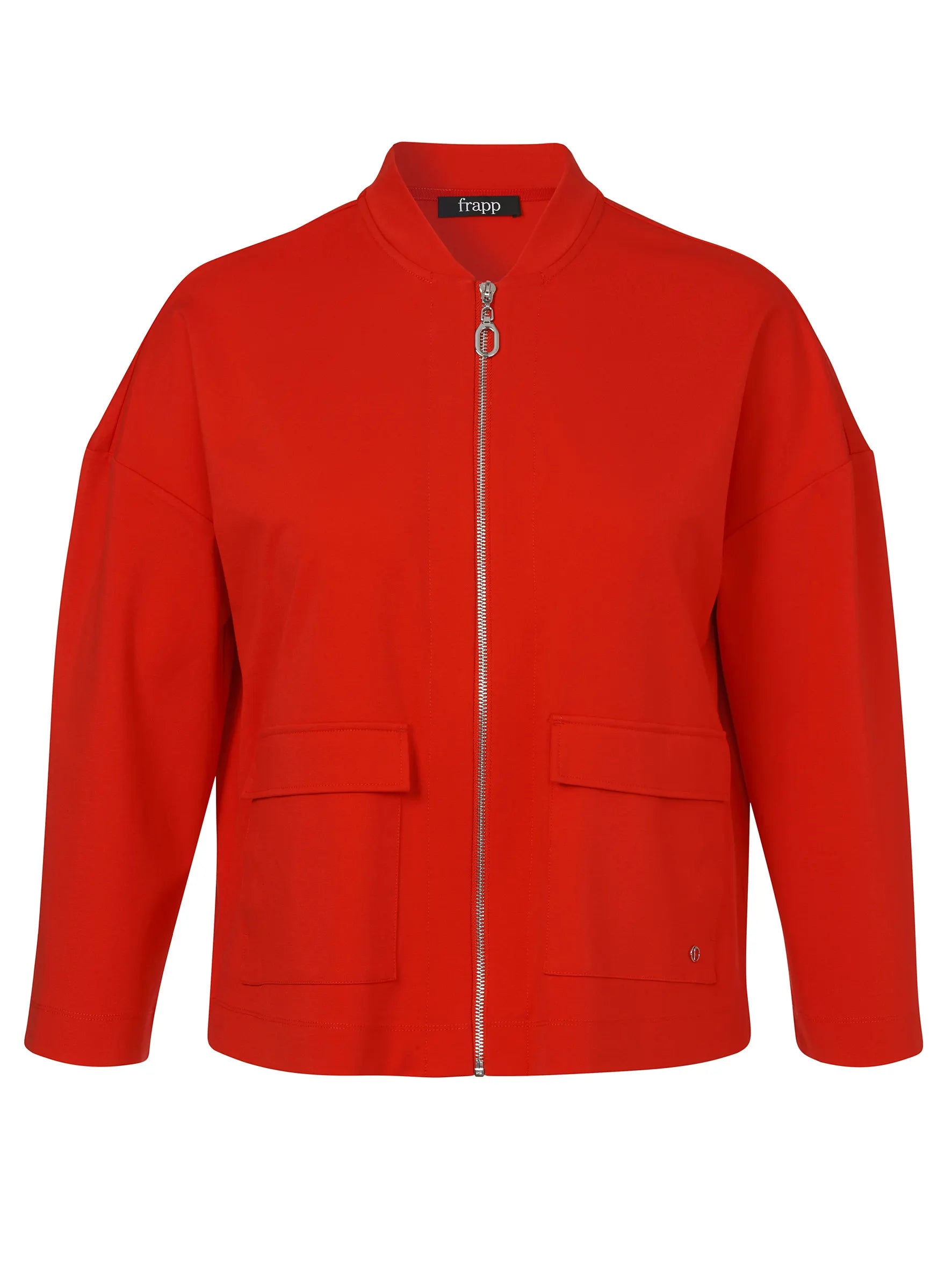 Jacke mit Stehkragen aus Viskosemix