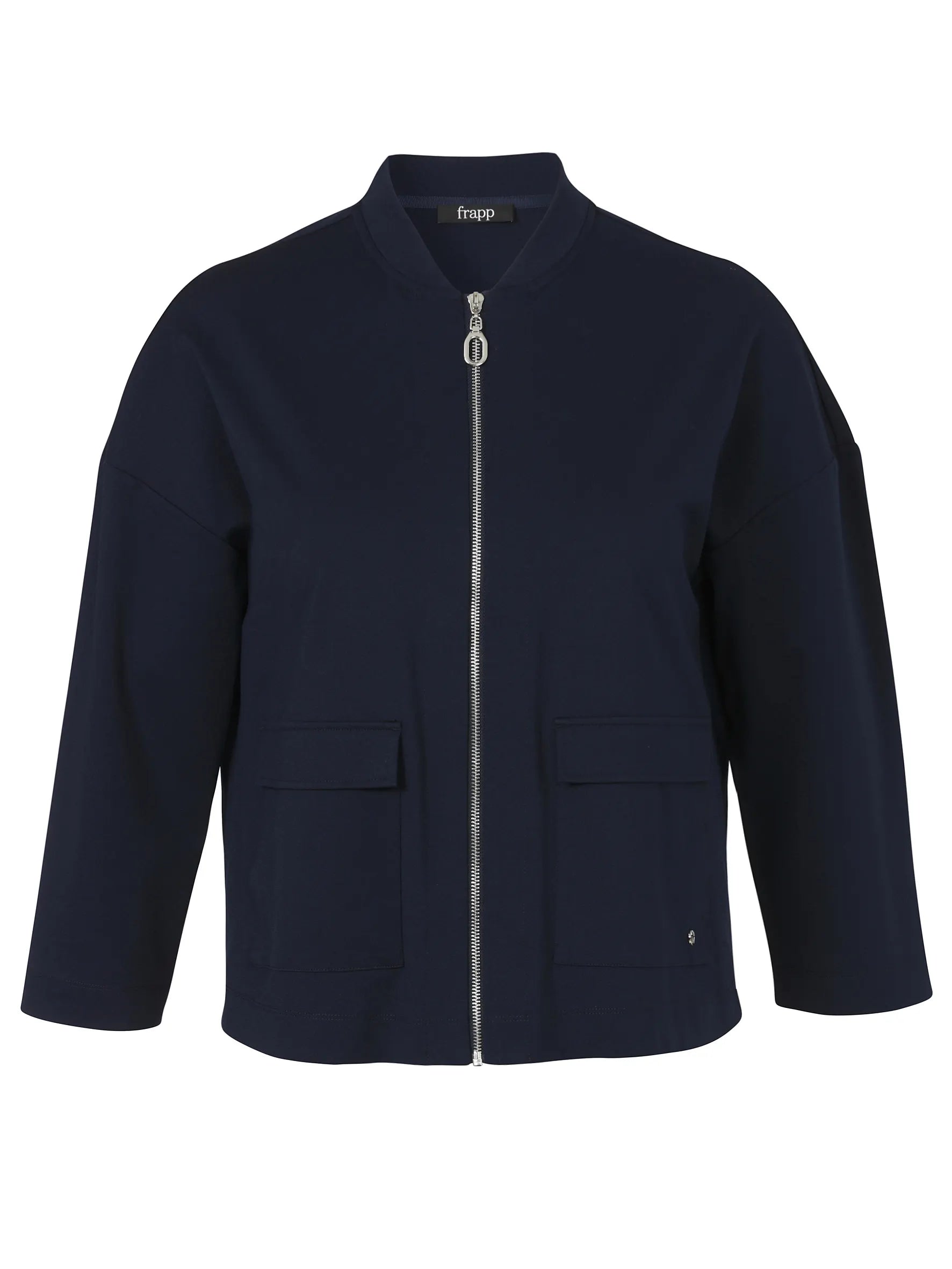 Jacke mit Stehkragen aus Viskosemix