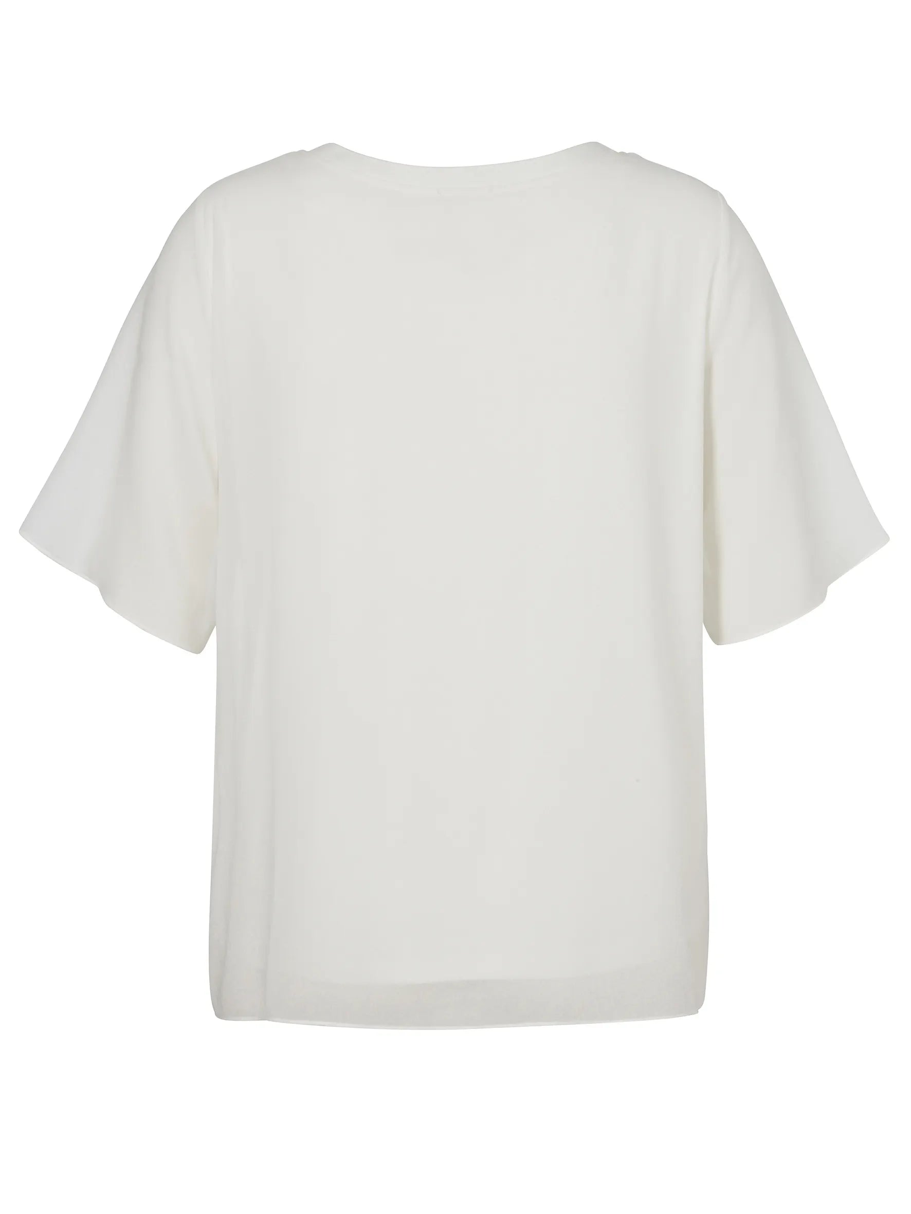 T-Shirt-Bluse mit Mesh-Layer