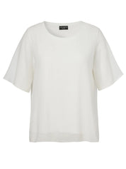 T-Shirt-Bluse mit Mesh-Layer