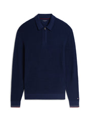 Strickpoloshirt aus Baumwollmix